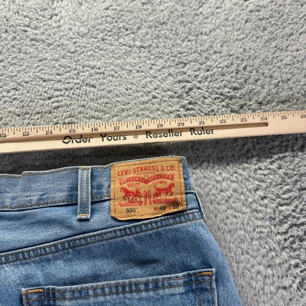 Levi's‎ 550 Jeans Men's 40x30 Blue Cotton Denim Straight Leg Light Wash Workwear